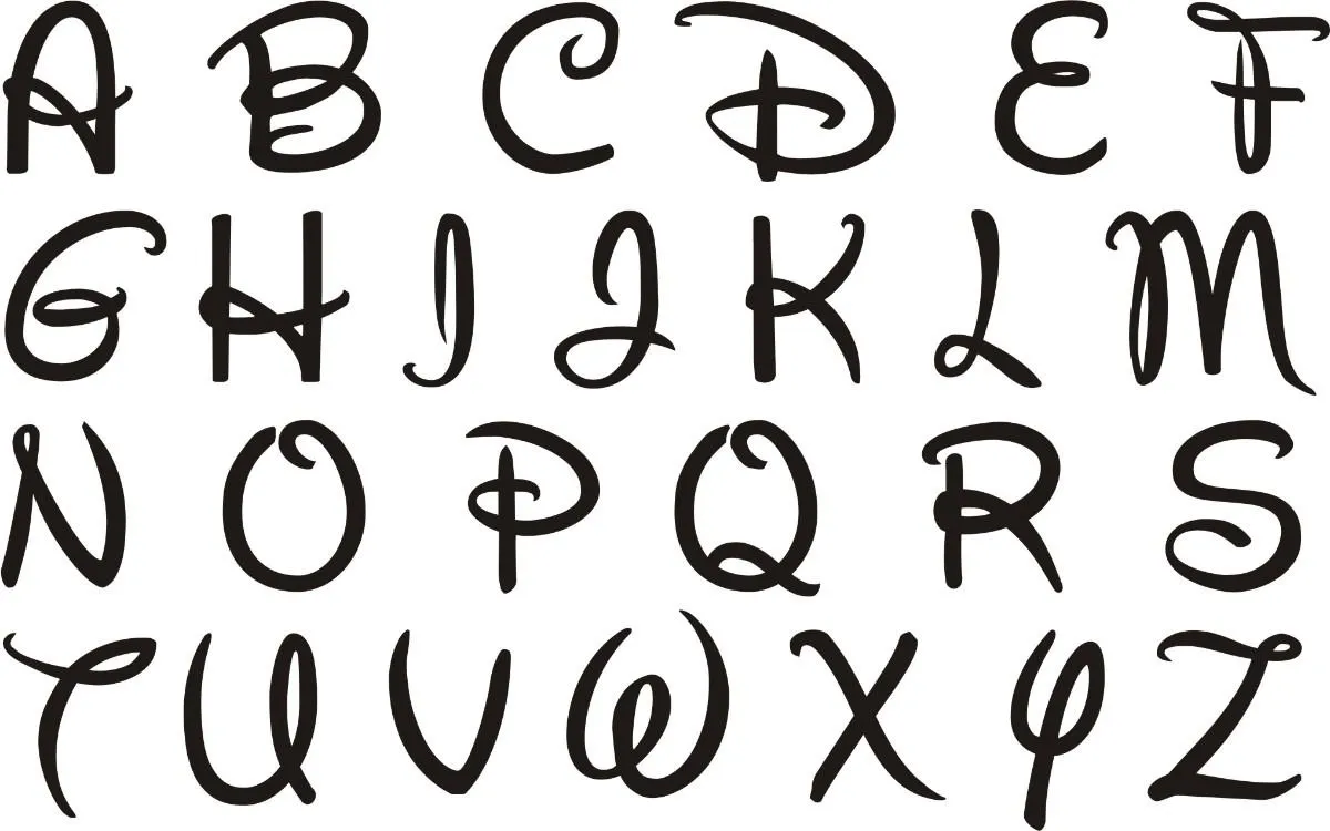 Abecedario letras Disney - Imagui