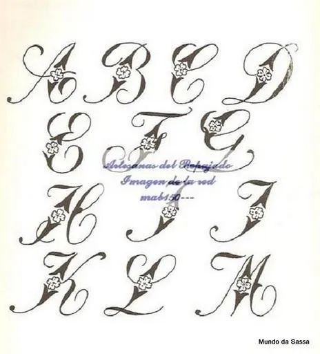 Letras lindas abecedario - Imagui