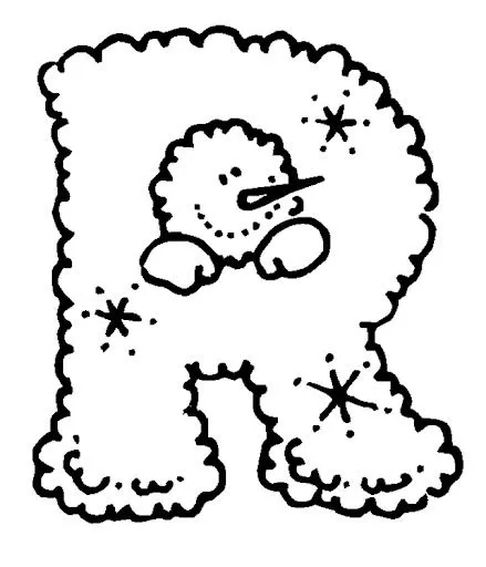 ABECEDARIO DE LETRAS DE INVIERNO PARA PINTAR ABECEDARIO DE LETRAS DE INVIERNO PARA PINTAR