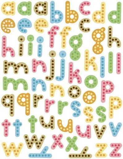 Abecedario con letras para recortar - Imagenes y dibujos para imprimir