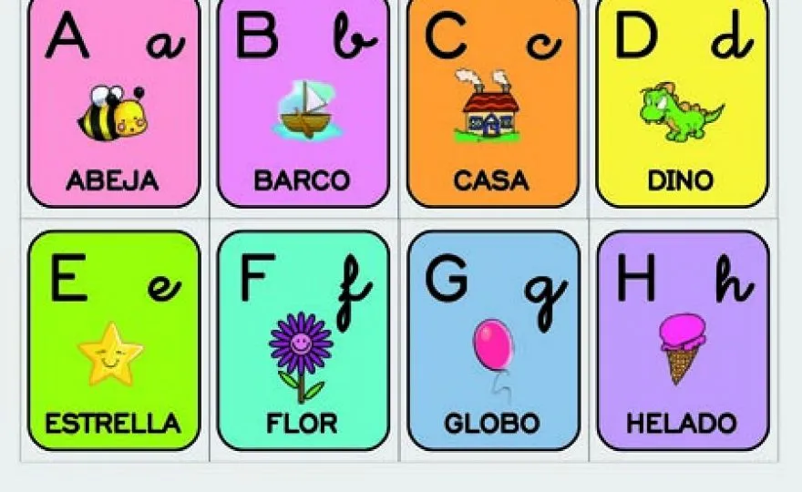 Abecedario en mayusculas y minusculas con dibujos - Imagui