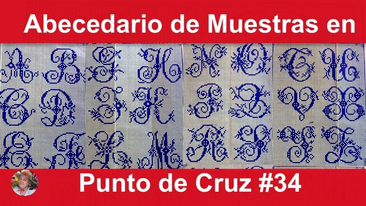 Abecedario de Muestras en Punto de Cruz #34 - YouTube Abecedario de Muestras en Punto de Cruz #34 - YouTube