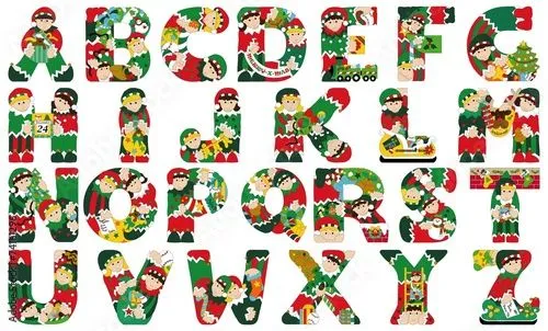 Abecedario Navidad" Imágenes de archivo y vectores libres de ... Abecedario Navidad" Imágenes de archivo y vectores libres de ...