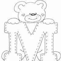 ABECEDARIO DE OSITOS PARA COLOREAR