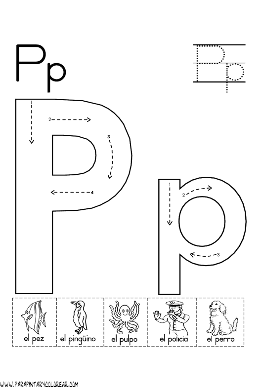 abecedario-para-colorear-letra-p.gif | 1st grade - ELA | Pinterest ...