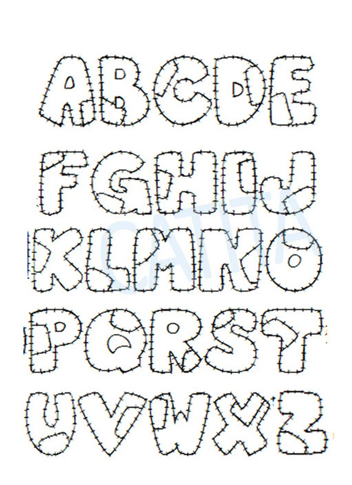 Abecedario para patchwork - Imagui