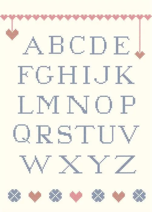 Abecedario en punto de cruz 1 | abecedarios en punto de cruz ...