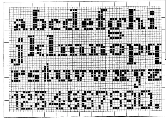 Patrones letras infantiles a punto de cruz - Imagui