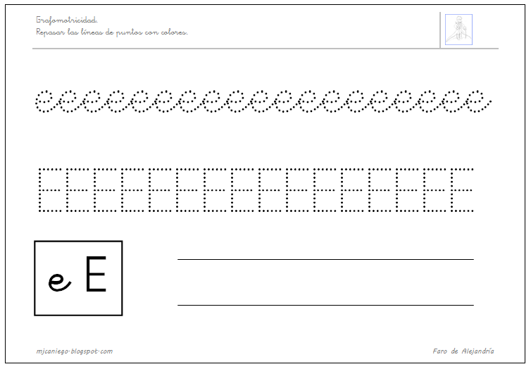 Abecedario para repasar puntitos - Imagui