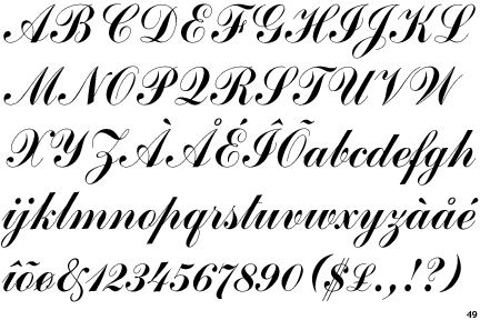 Fontscape Home > Handmade > Handwriting > Formal > Copperplate