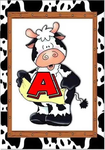 ABECEDARIO DE VACAS PARA DESCARGAR O IMPRIMIR ABECEDARIO DE VACAS PARA DESCARGAR O IMPRIMIR