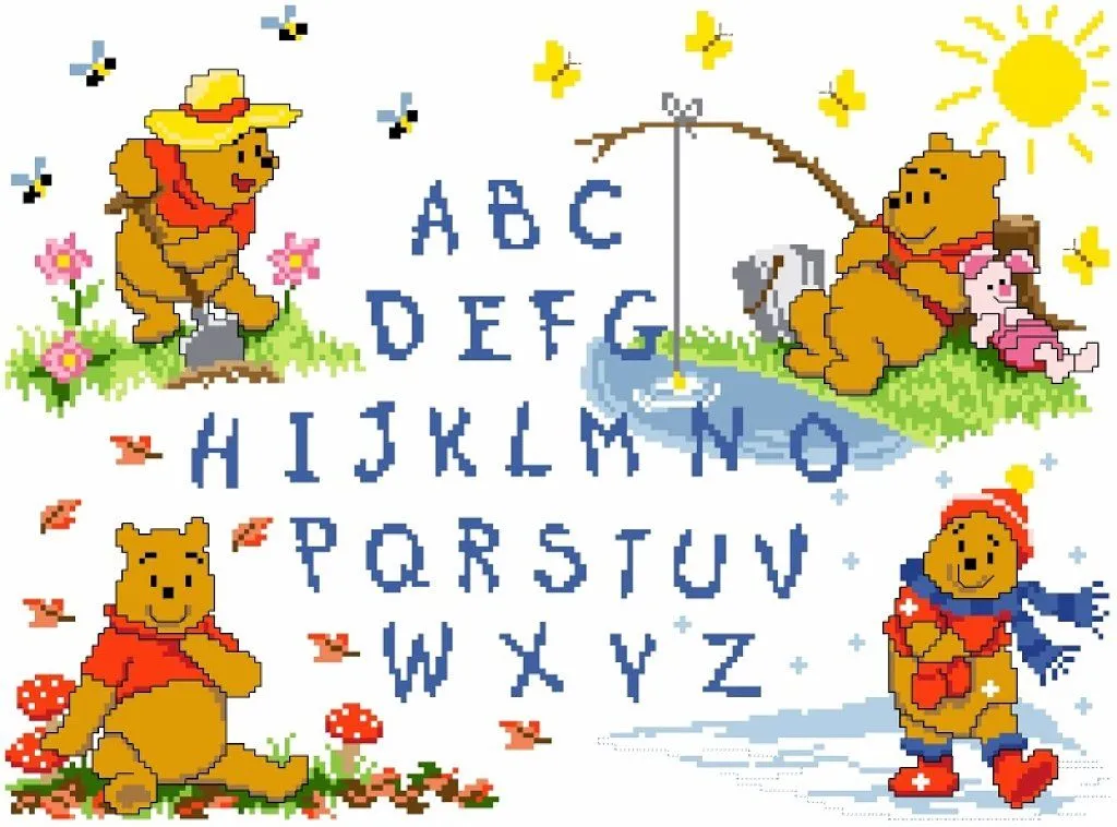 abecedario de winnie pooh (3) | Aprender manualidades es facilisimo. abecedario de winnie pooh (3) | Aprender manualidades es facilisimo.