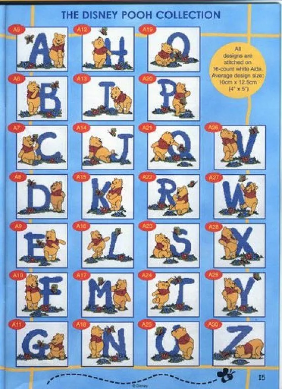 abecedario de winnie pooh (3) | Aprender manualidades es facilisimo. abecedario de winnie pooh (3) | Aprender manualidades es facilisimo.