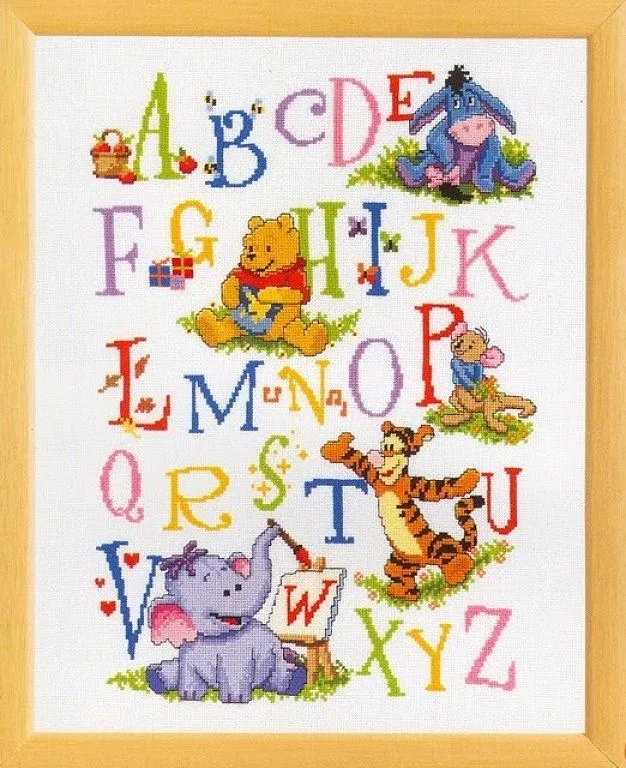 abecedario winnie the pooh punto de cruz (3) | Aprender ... abecedario winnie the pooh punto de cruz (3) | Aprender ...