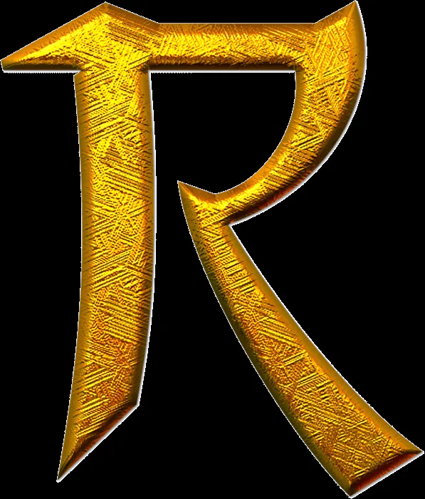 Letra R Dorada png - Imagui