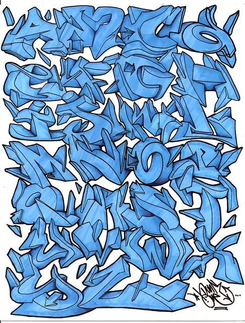 Abecedario en graffiti en 3D - Imagui