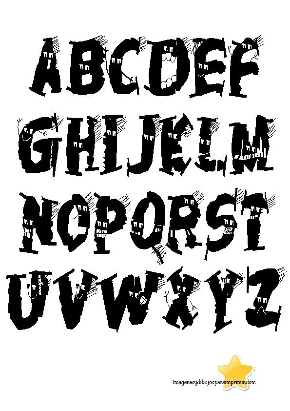 Abecedarios de halloween para imprimir-Colorear dibujos,letras, Actividades infantiles Abecedarios de halloween para imprimir-Colorear dibujos,letras, Actividades infantiles