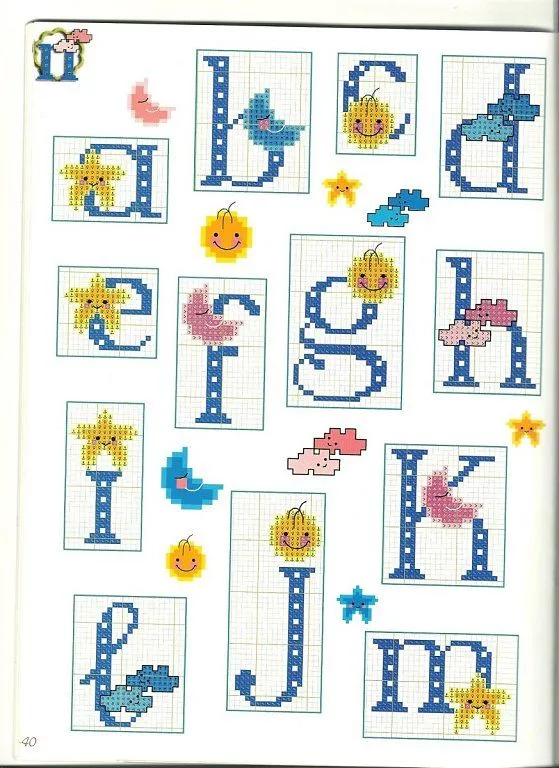 Facilisimo punto de cruz abecedarios infantiles - Imagui