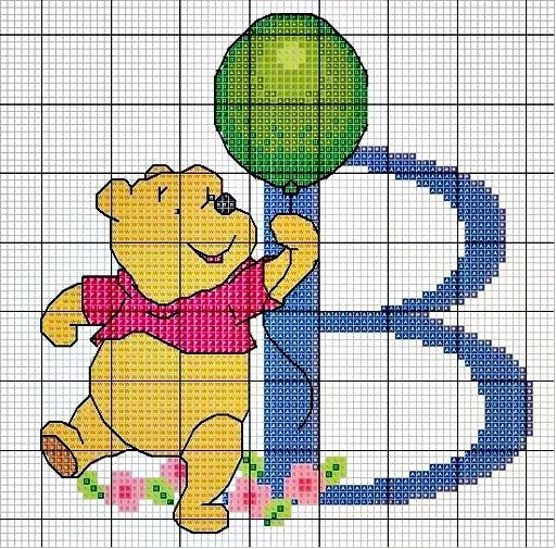 Abecedarios en punto de cruz de Winnie Pooh - Imagui Abecedarios en punto de cruz de Winnie Pooh - Imagui