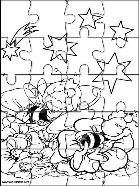 Abeja Maya Rompecabezas para Imprimir para Niños 32 Abeja Maya Rompecabezas para Imprimir para Niños 32