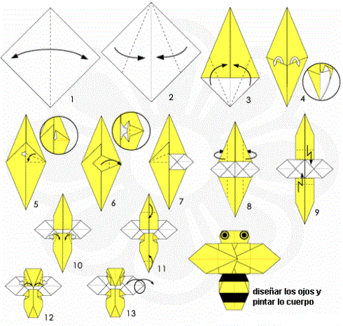 Cómo hacer una Abeja de Origami? | Origami para Niños Cómo hacer una Abeja de Origami? | Origami para Niños