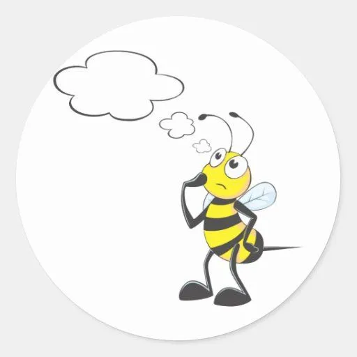 Abeja de pensamiento con la burbuja del pensamient etiquetas ... Abeja de pensamiento con la burbuja del pensamient etiquetas ...