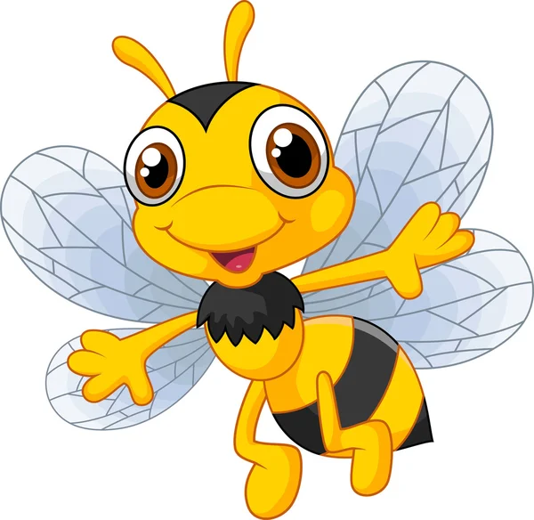 Abejas cute dibujos animados — Vector stock © tigatelu #73711533