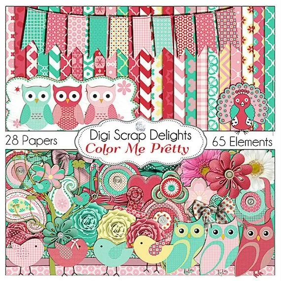 Color Me Pretty Mega Kit & Digi Scrap Freebie | Digital ... Color Me Pretty Mega Kit & Digi Scrap Freebie | Digital ...