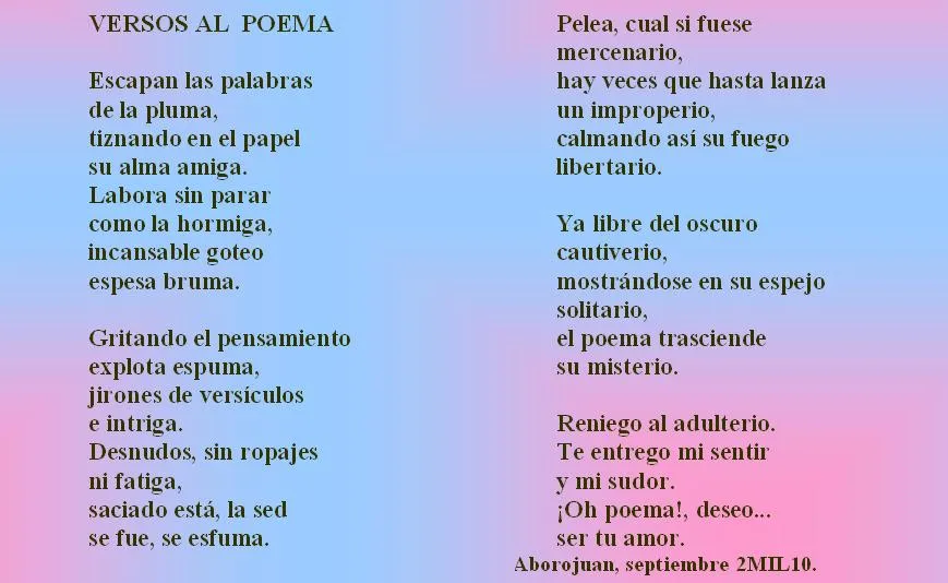 Aborosías: Versos al poema