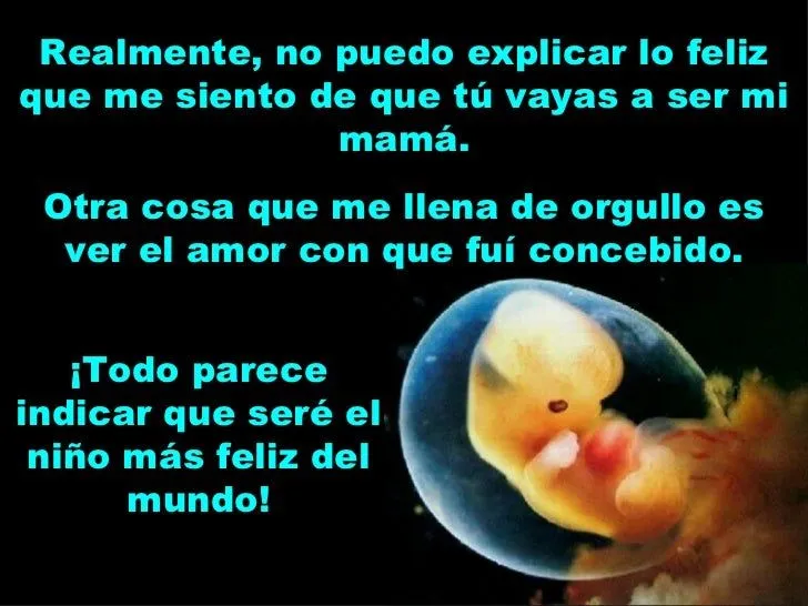 Aborto - Carta de un Bebé a su Mamá