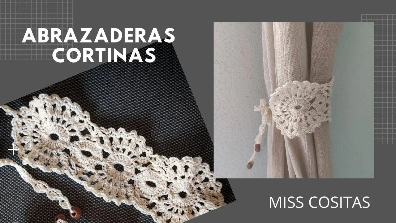 ABRAZADERAS CORTINAS A CROCHET - YouTube