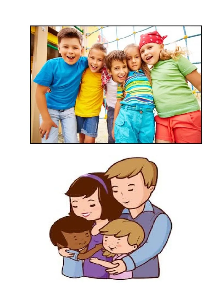 Abrazo en Familia Dibujos | PDF