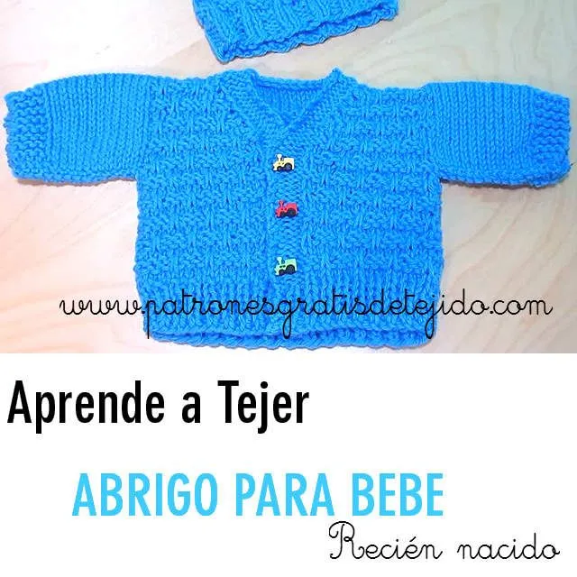 Abrigo para Bebé Recién Nacido en Dos Agujas / Video Tutorial