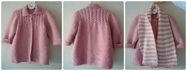 Esquema de como tejer abrigo para niña con dos agujas - Imagui Esquema de como tejer abrigo para niña con dos agujas - Imagui