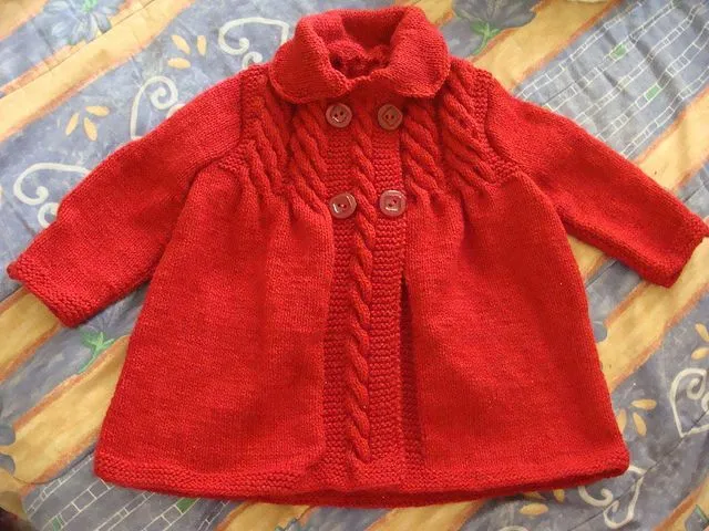 Abrigo y gorra en dos agujas | Suéteres y abrigos para niña ... Abrigo y gorra en dos agujas | Suéteres y abrigos para niña ...