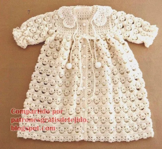 Abrigo primoroso para niña | Crochet y Dos agujas Abrigo primoroso para niña | Crochet y Dos agujas