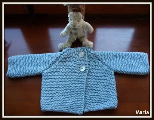 Chaqueta bebé dos agujas - Imagui
