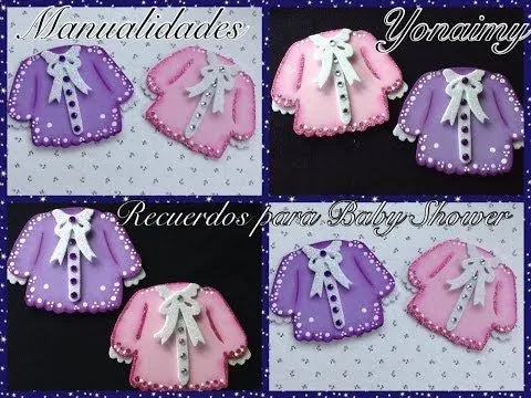 ABRIGUITO DE NIÑA PARA RECUERDO DE BABY SHOWER HECHO CON FOAMY O ...