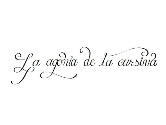 La agonía de la cursiva...