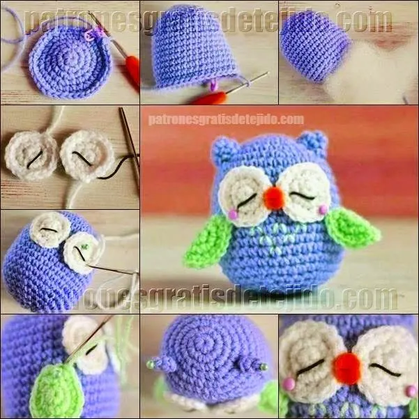 Cómo hacer un búho crochet paso a paso | Crochet y Dos agujas
