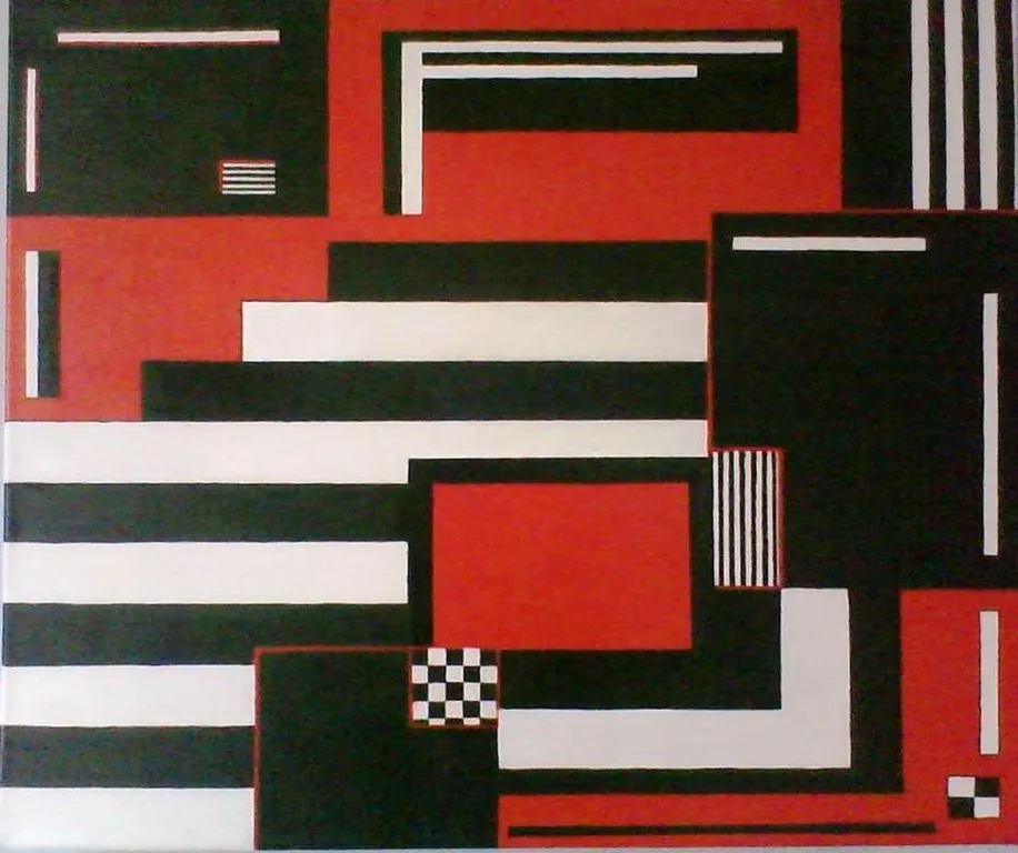 abstraccion blanco negro y rojo anabela lugo - Artelista. abstraccion blanco negro y rojo anabela lugo - Artelista.