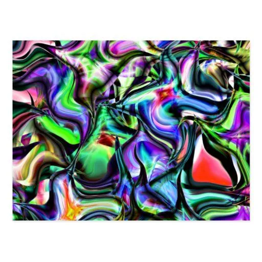 Cosas abstractas puntiagudas postal de Zazzle.