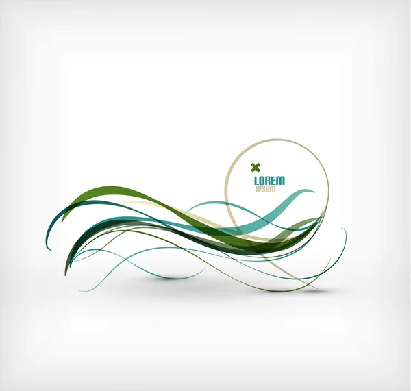 abstracto azul de la onda líneas de diseño minimalista — Vector ...