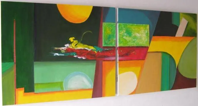 ABSTRACTO OVALOS DIPTICO Jaime Gòmez Lopez - Artelista.com