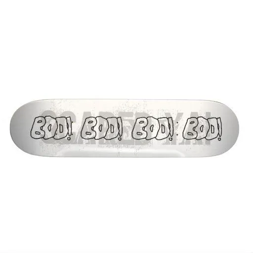 Abucheo! Letras dentadas gordas Patin Personalizado de Zazzle.