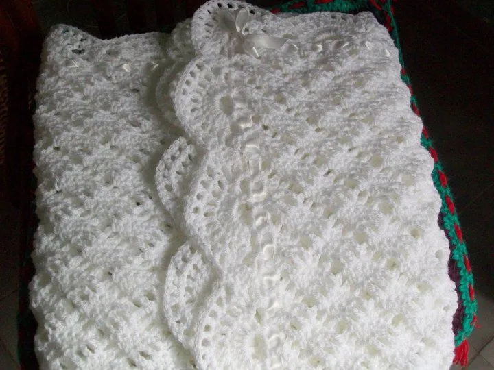 Puntos para mantilla bebé crochet - Imagui