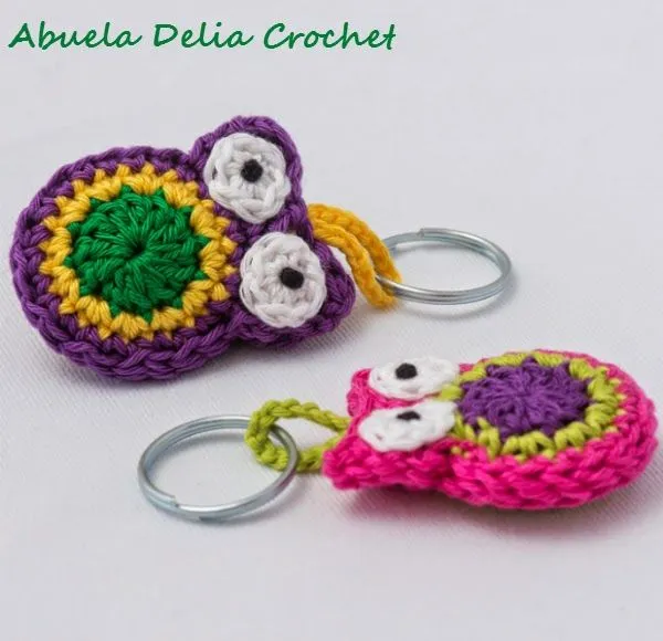 Abuela Delia Crochet: Llavero Buho | Owl Key Ring Abuela Delia Crochet: Llavero Buho | Owl Key Ring