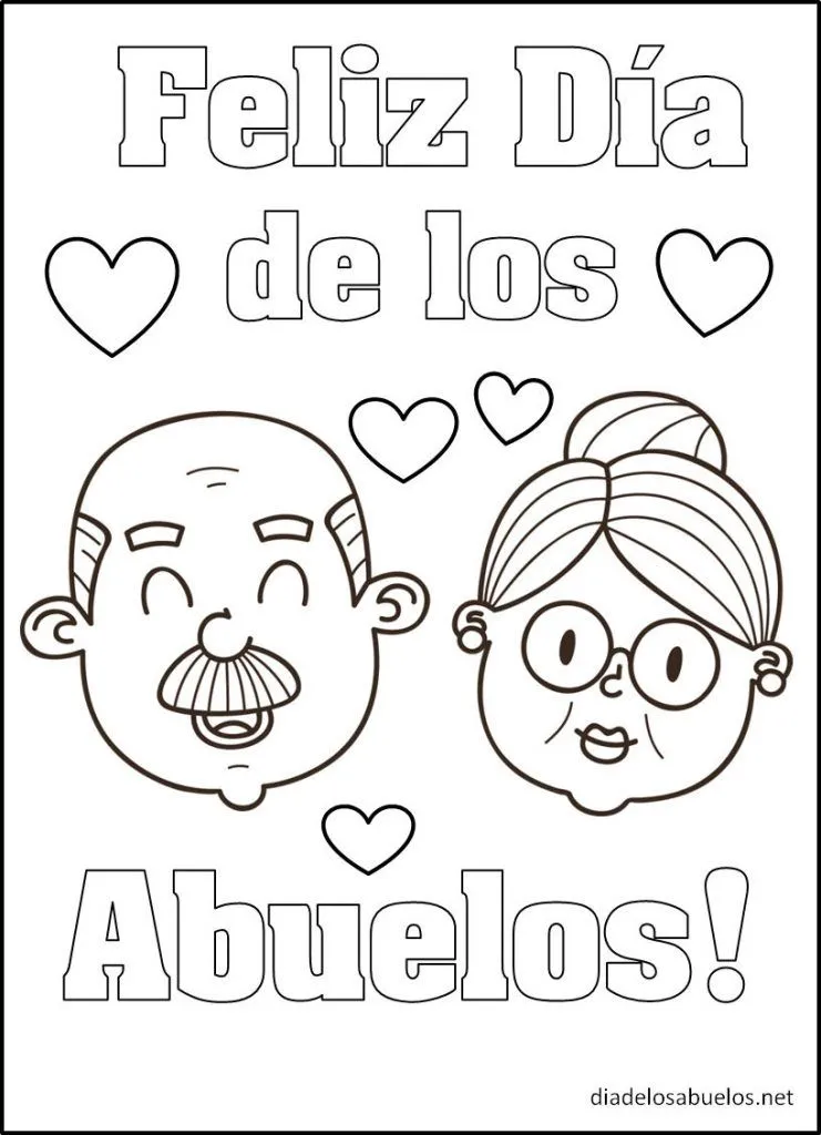 ▷ Día de los Abuelos para Colorear | Feliz Día de los Abuelos ▷ Día de los Abuelos para Colorear | Feliz Día de los Abuelos