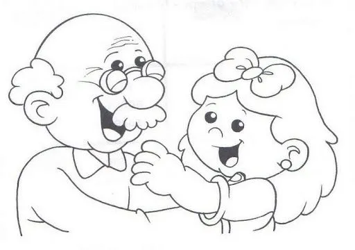 Abuelos dibujos para colorear - Imagui