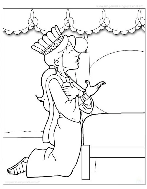 ME ABURRE LA RELIGIÓN: ESTER. DIBUJOS PARA COLOREAR